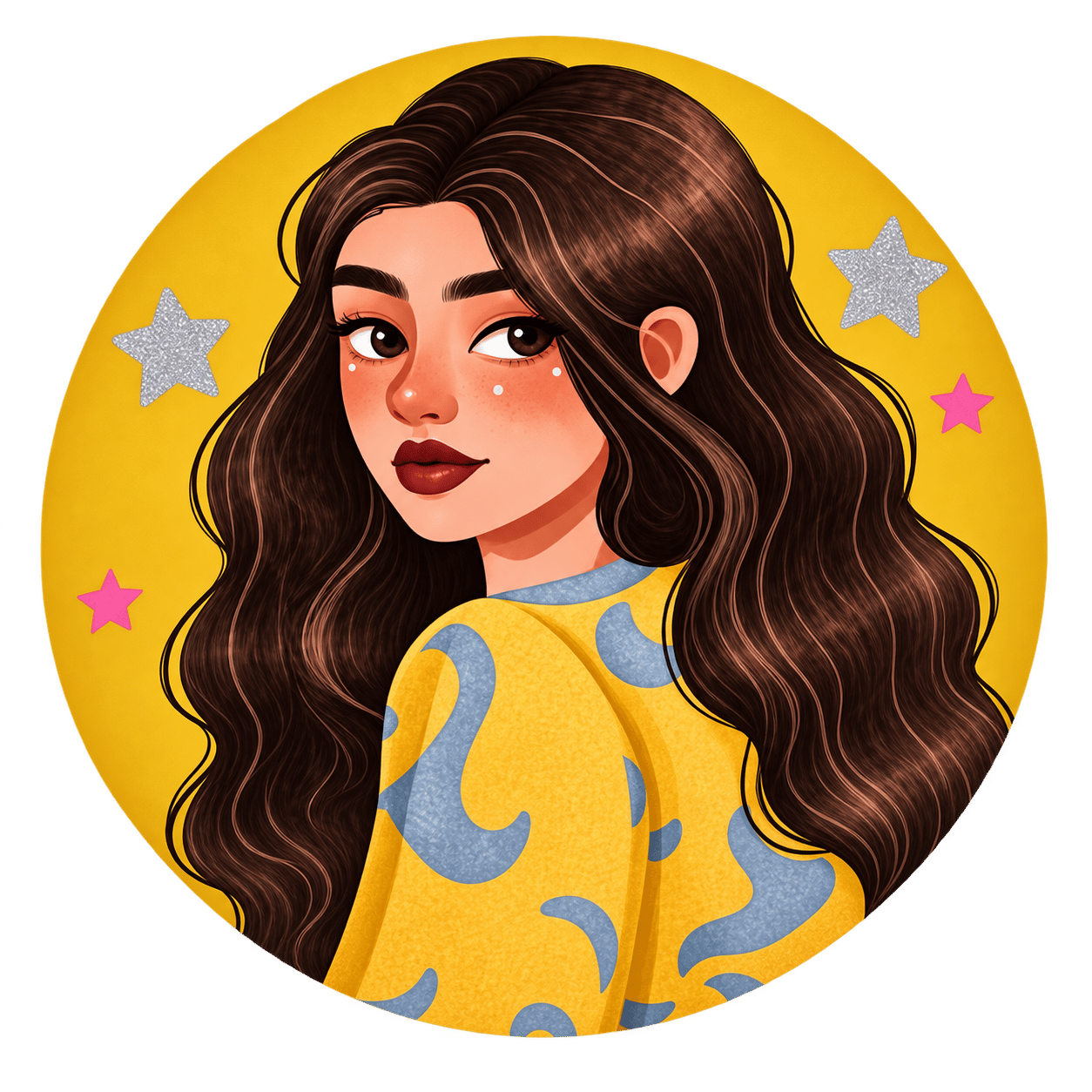Illustrated portrait of Arooj Fatima
